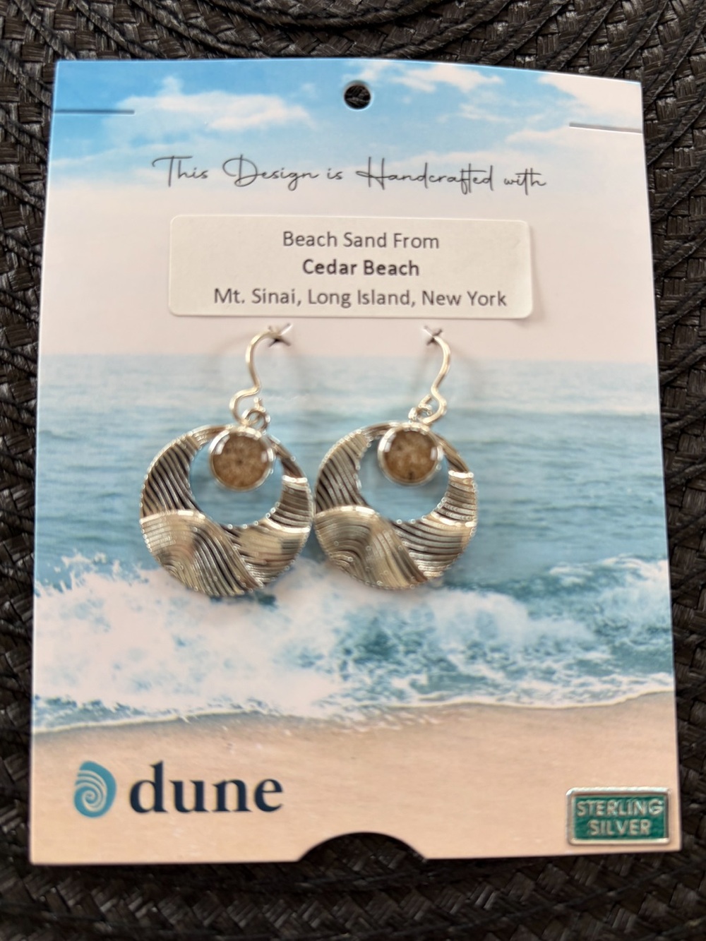 Sand filled earrings